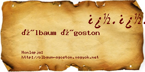 Ölbaum Ágoston névjegykártya